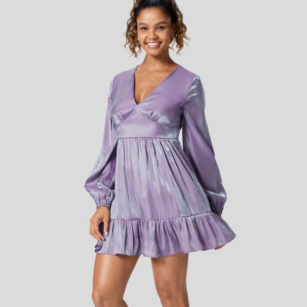 Halara Holo-Purple Women's Mini Dress